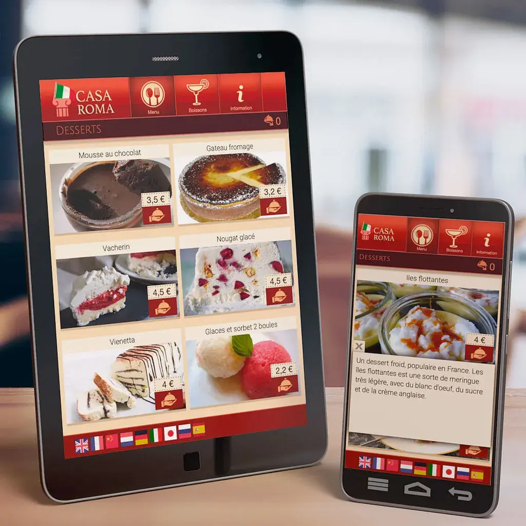 iRestO menu - web appliction